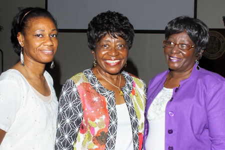General Clara with niece Tonya and sister Mary at the General Adams-Ender Endowed Chair Celebration.